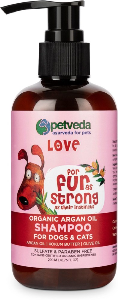 Petveda Ayurvedic Argan Oil Shampoo For Extra Volume Shine For Dogs Cats Conditioning Shampoo Sulphate Paraben Free Dog Shampoo Price in India Buy Petveda Ayurvedic Argan