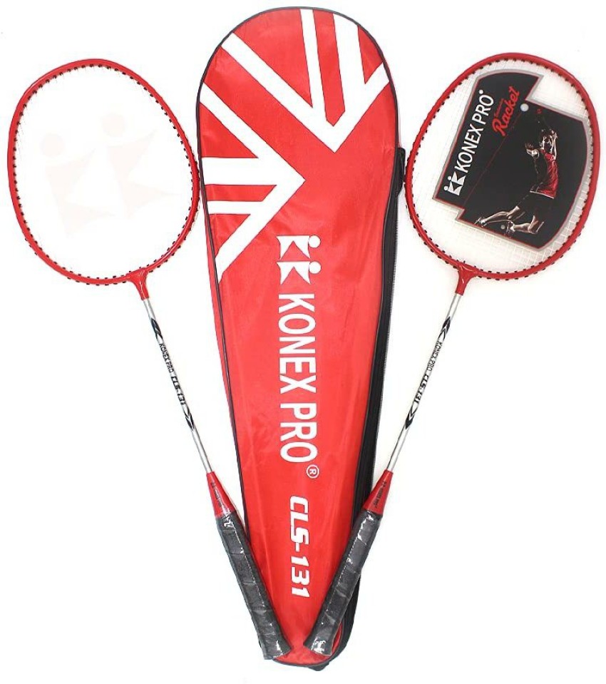 Konex PRO Light Weight Badminton Racket CLS-131 with Full Cover (Free) Red Strung Badminton Racquet
