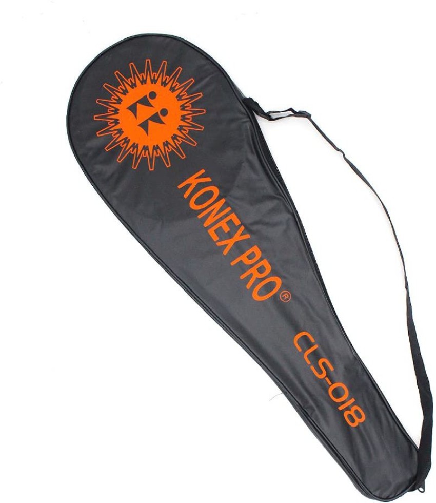 Konex Single Badminton Racket With Free Full Size Cover CLS-018 Orange Strung Badminton Racquet