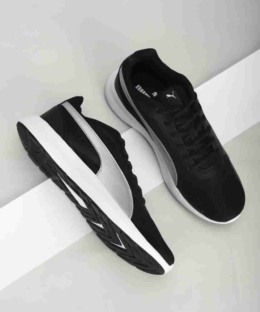 Puma black silver on sale shoes