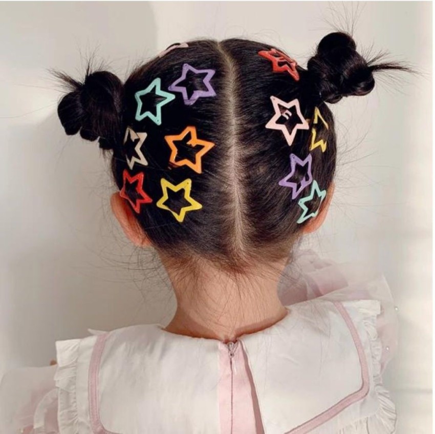 SC SWASTIK CREATION Star Hair Clips Pin Hair Accessories For Kids