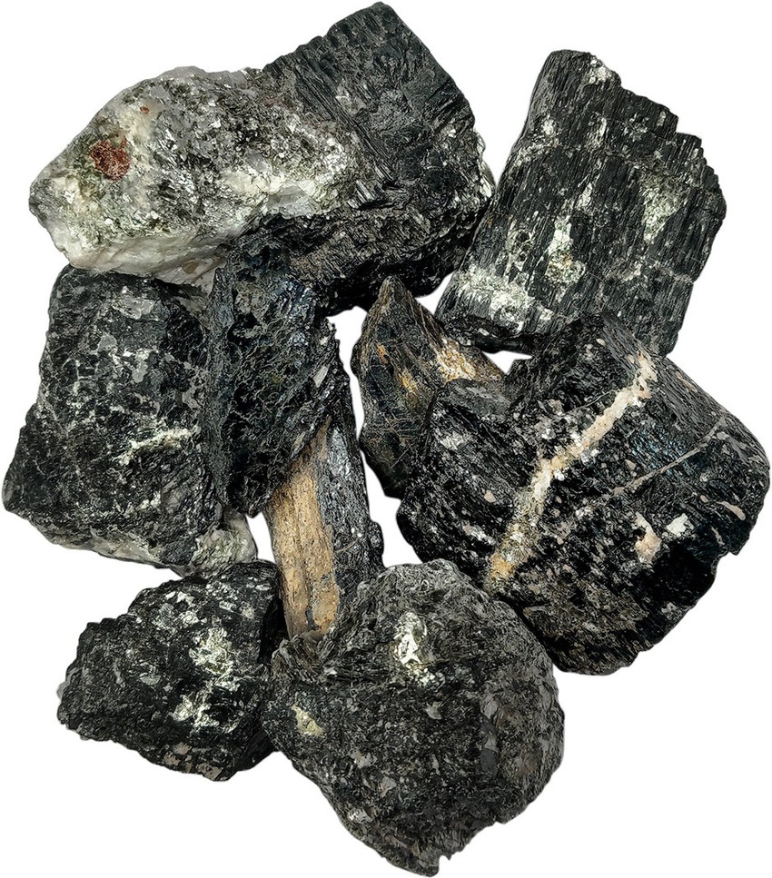 Shubhanjali Natural Rough Black Tourmaline Raw Stone for Reiki Crystal Healing Black Tourmaline Rough Raw Gemstones for Vastu Correction 600 Grams Regular Asymmetrical Crystal Stone Price in India Buy...