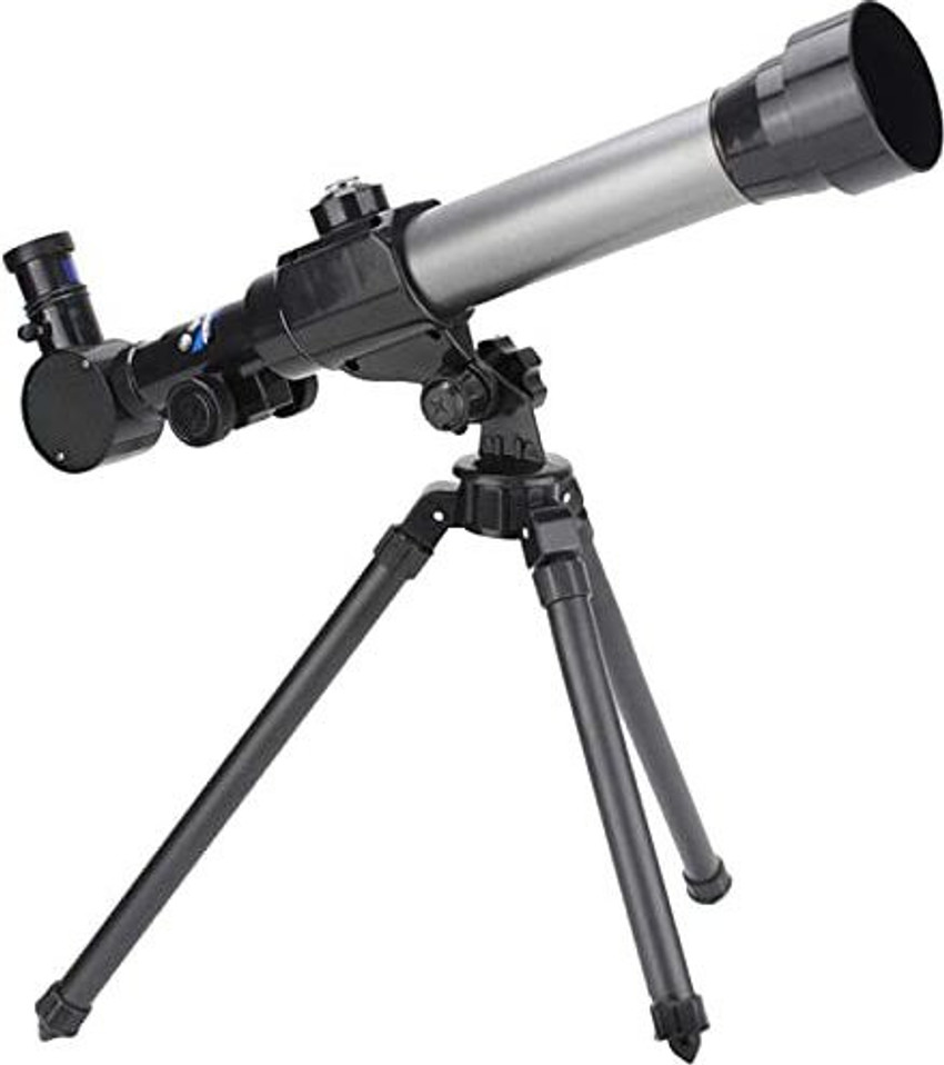 Antique Black Leather Wooden Standing Telescope With Tripod For Vintage Style Home & Office Decor