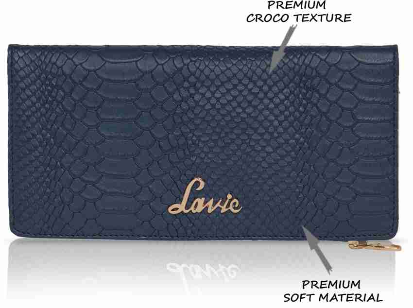 LAVIE Women Casual Blue Artificial Leather Wallet NAVY Price in