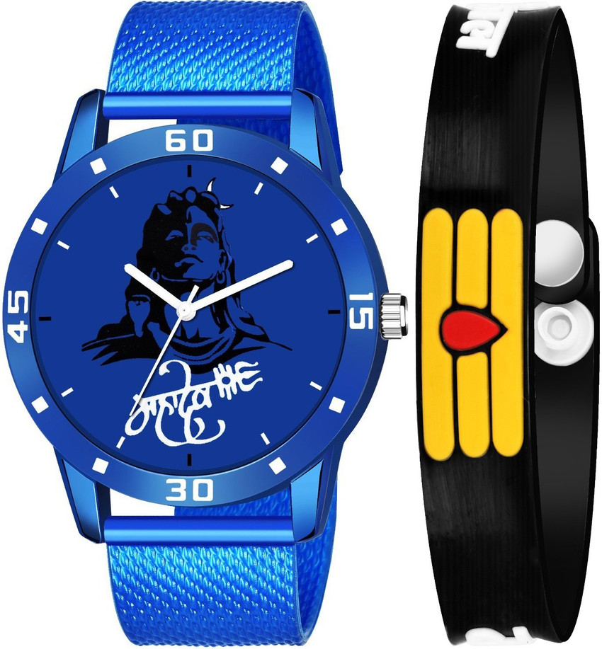 THE STATUS New stylish Mahadev mahakal shiva watch combo set with mahakal bracelet menboys MAHADEV BRACELET Analog Watch For Men Buy THE STATUS New stylish Mahadev mahakal shiva watch