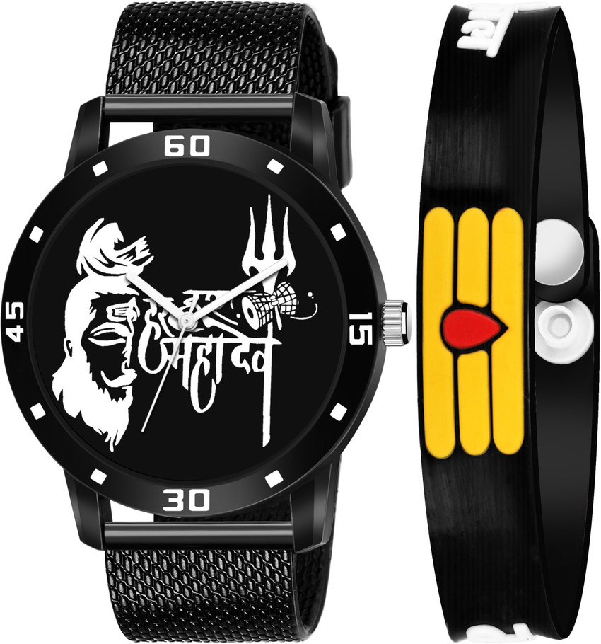 THE STATUS New Stylish look Mahadev Shiva Watch combo set with Mahakal Bracelet Analog Watch For Men Buy THE STATUS New Stylish look Mahadev Shiva Watch combo set with Mahakal
