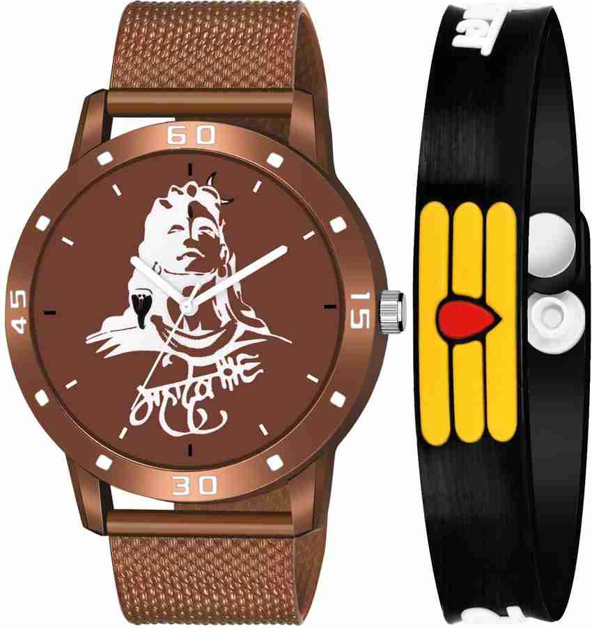 3 ACE ENTERPRISE Full Brown Mahadev Poster PU watch
