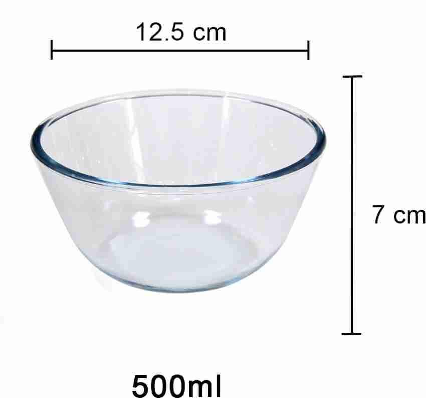 Brosilicate Rectangular Round Glass Mixing Bowl