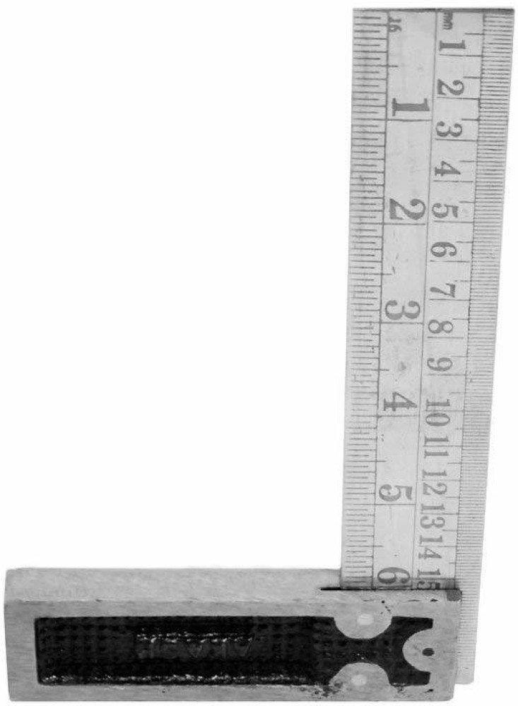 GSK Corporation Tri Square Tool 90 Degrees Right Angle Ruler 6