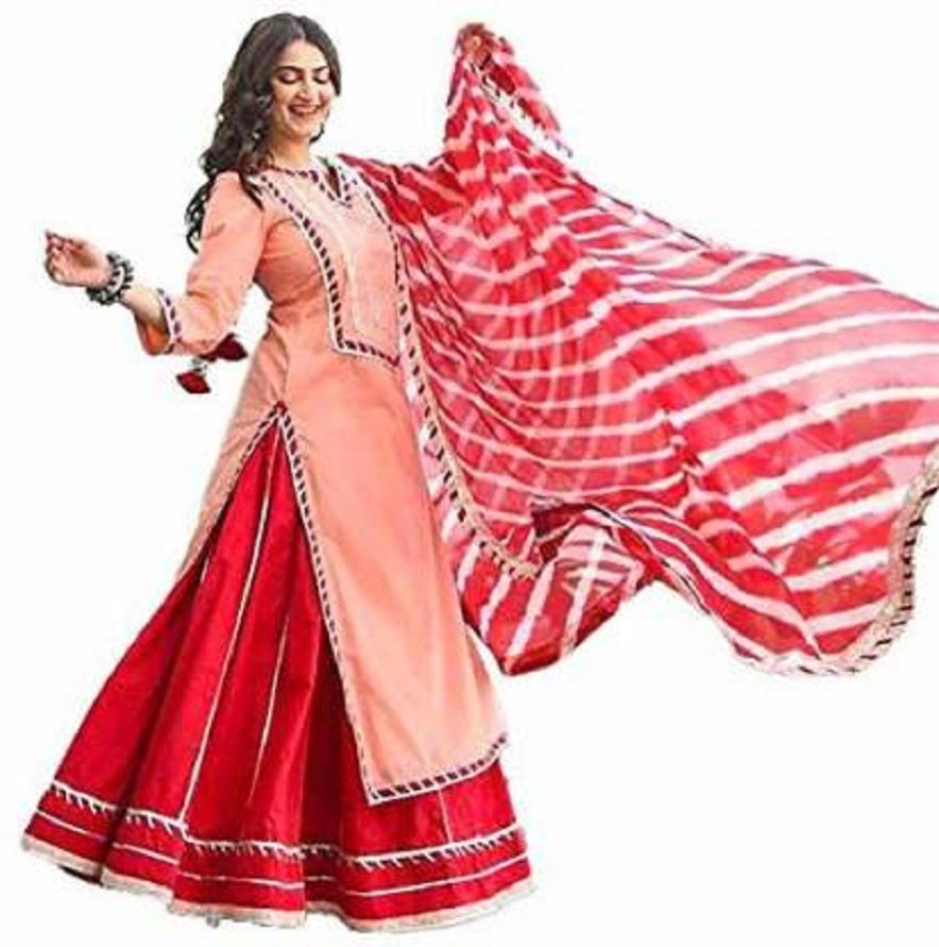 Buy Nandini Womens Printed Cotton Wrap Around Long Skirts Free Size   Combo of 2 PinkWhite at Amazonin