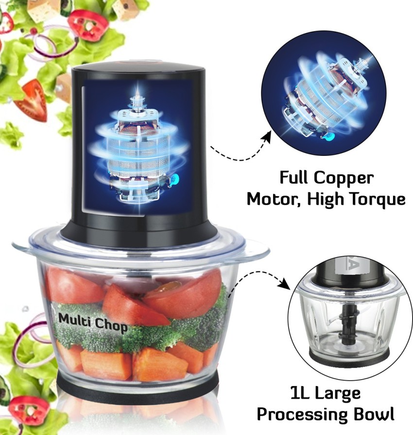  COSTWAY Food Processor & Blender, 500W Professional Food Chopper  with 3 Blades, 3-Speed Adjustment, Dual Safety Lock Design, Large Capacity  Bowls, for Crushing, Slicing, Shredding, Juicing: Home & Kitchen