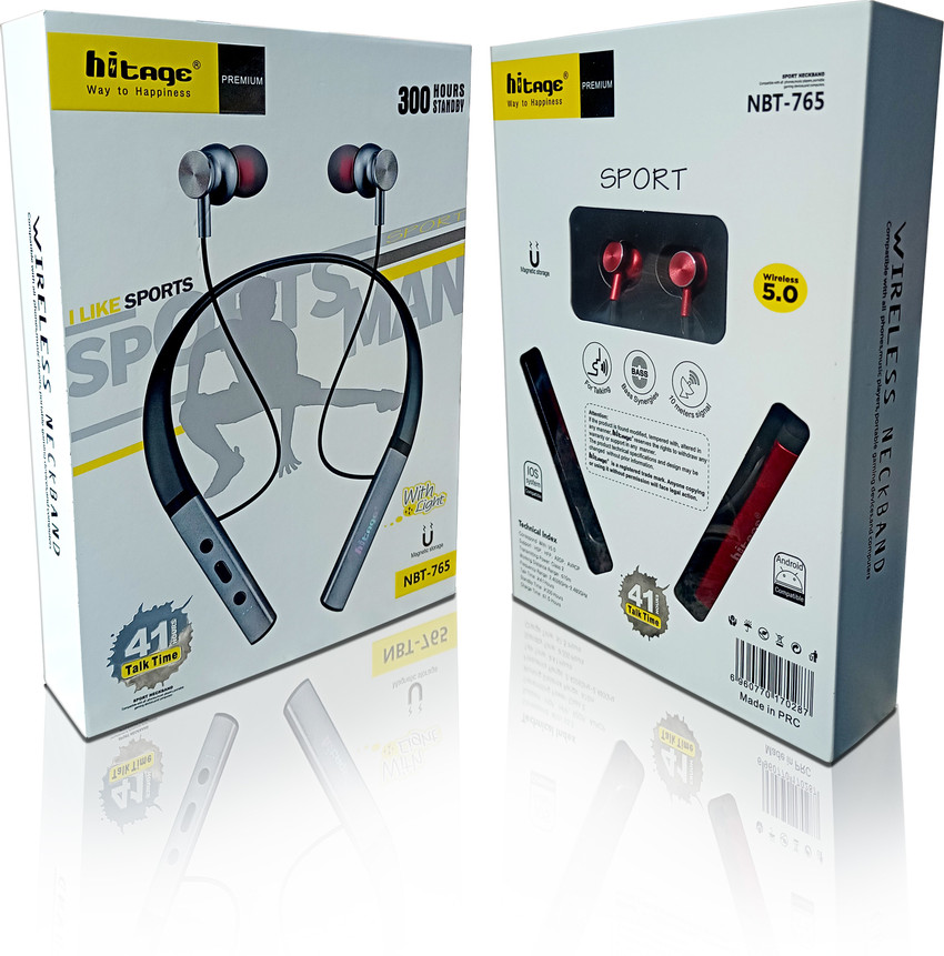 Hitage wireless 2025 neckband sports headset
