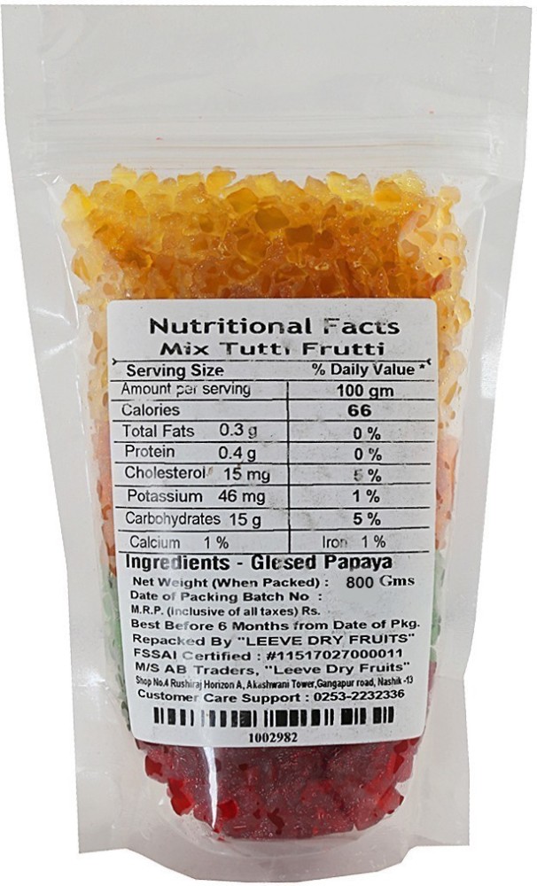 Leeve Dry fruits Mix Tutti Frutti , 800gm Cherries Price in India - Buy  Leeve Dry fruits Mix Tutti Frutti , 800gm Cherries online at