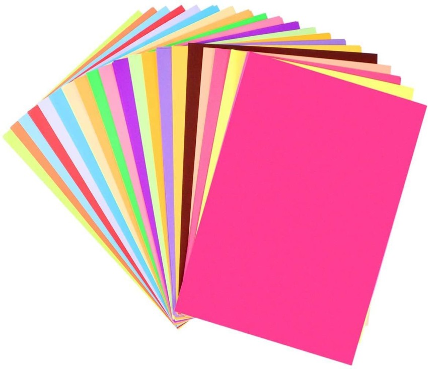 Eclet 85 GSM A4 100 Black sheet both side coloured sheet for  art and craft sheet A4 90 gsm Coloured Paper - Coloured Paper