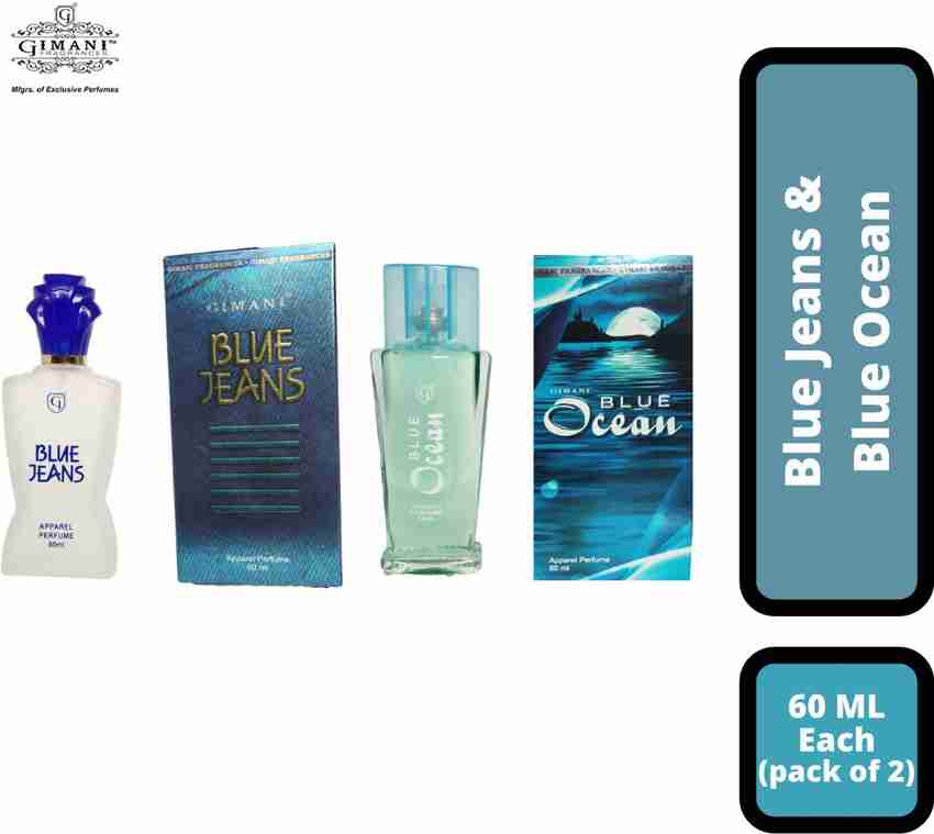 Buy Gimani Blue Jeans and Blue Ocean Perfume 60ml Each Pack of 2