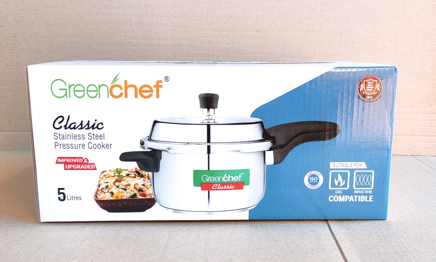 greenchef classic steel cooker 5 ltr price