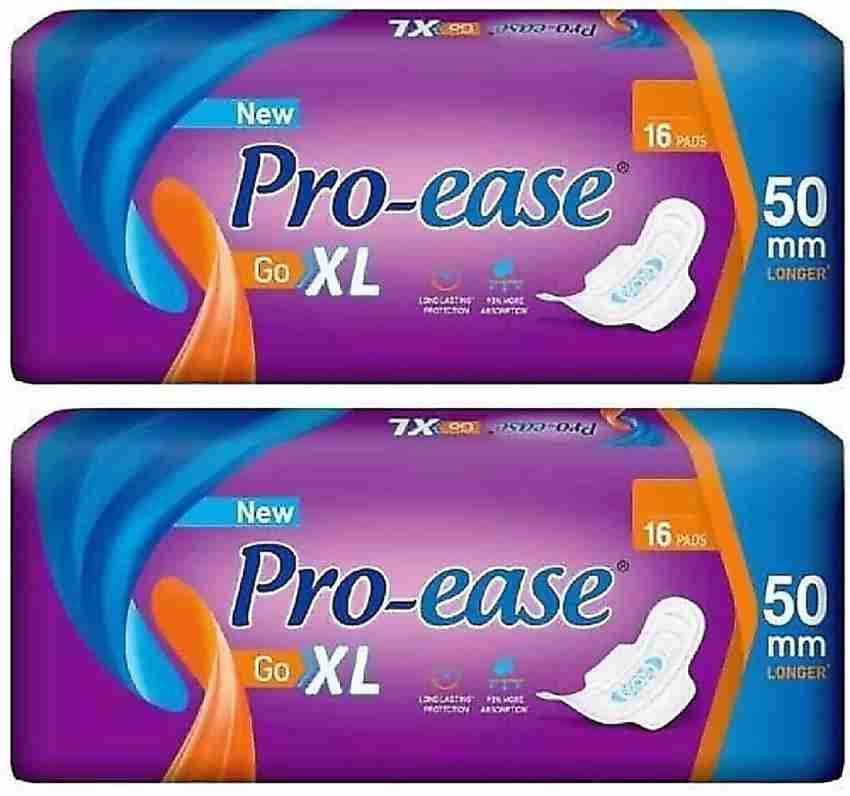 Pro-ease Go Long 17+17 pads wings (25 mm) longer Sanitary Pad, Buy Women  Hygiene products online in India