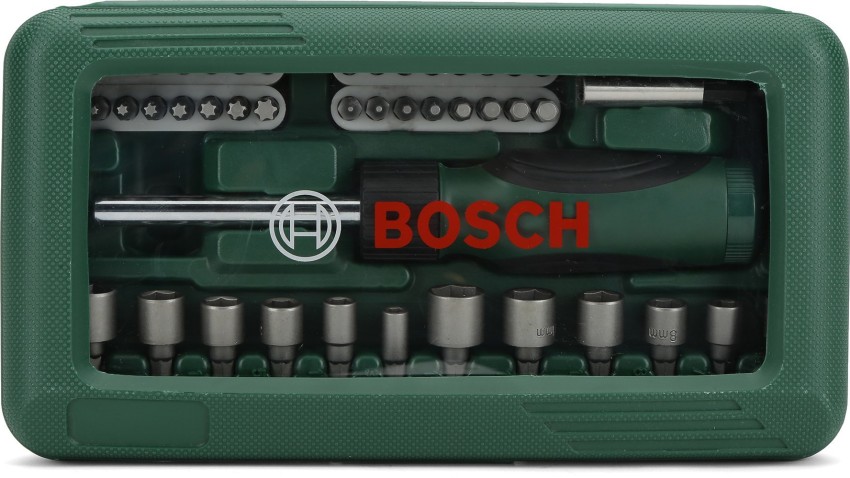 Bosch 46 Piece Screwdriver Set Black and Silver Price in India