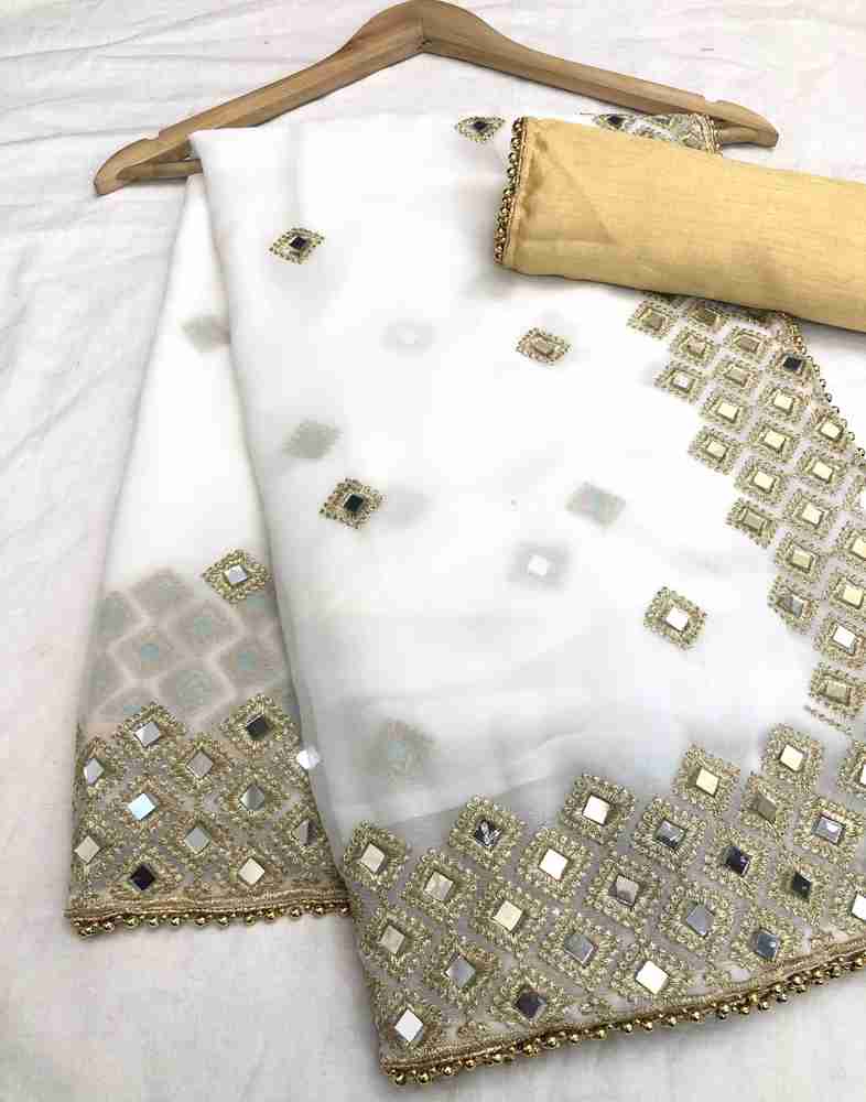 Flipkart mirror work saree outlet