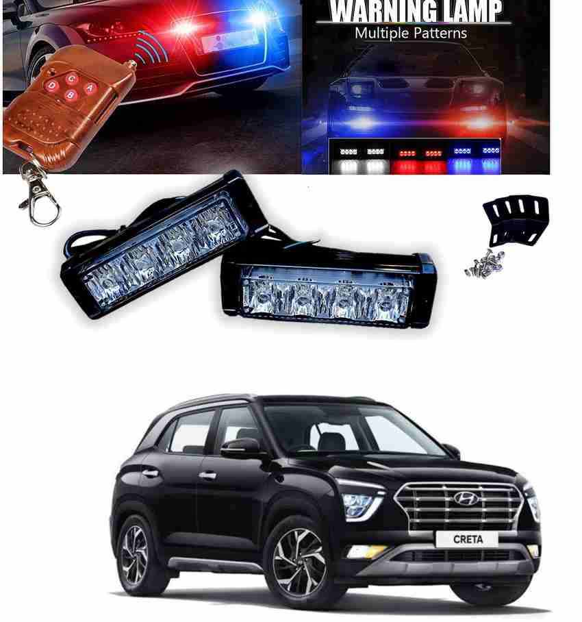 Gadiparts Wireless Remote Control Car Police Light for Creta Fog