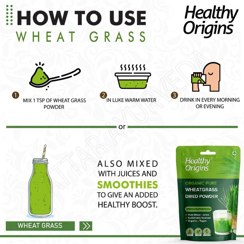 Healthy Origins Wheat Grass Powder for Weight Loss Super Food Dietary Supplement 100gram Price in India Buy Healthy Origins Wheat Grass Powder for Weight Loss Super Food Dietary Supplement 100gram onl...