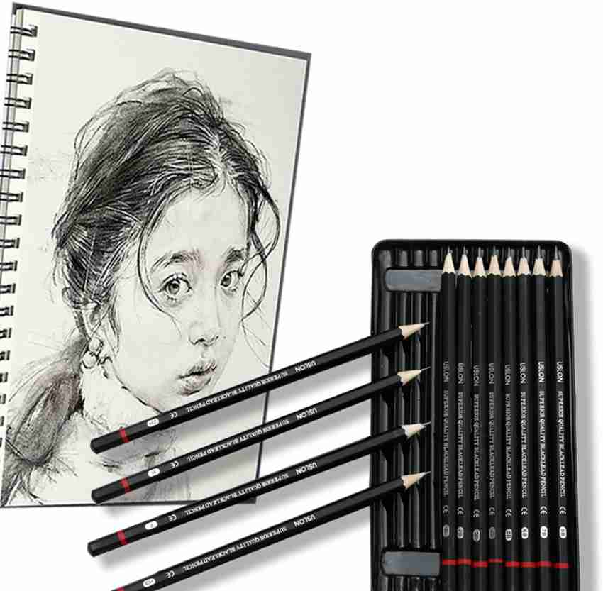 52 Pc Sketching Kit for Artists Pastel Colour Drawing Pencils for Artists  Kit Drawing Charcoals Pencil