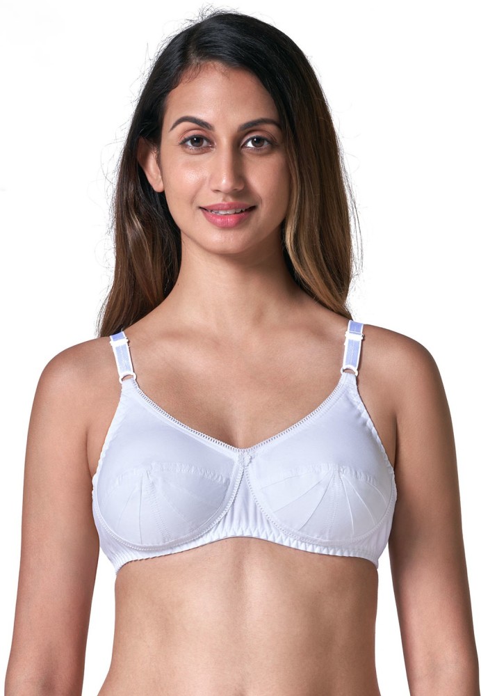 Buy IPP Cotton Bra Soft Support Full Coverage Center Elastic Bras for Women  White !! Saree/Salwar Kameez Bra Size 36B Pack of 6 at