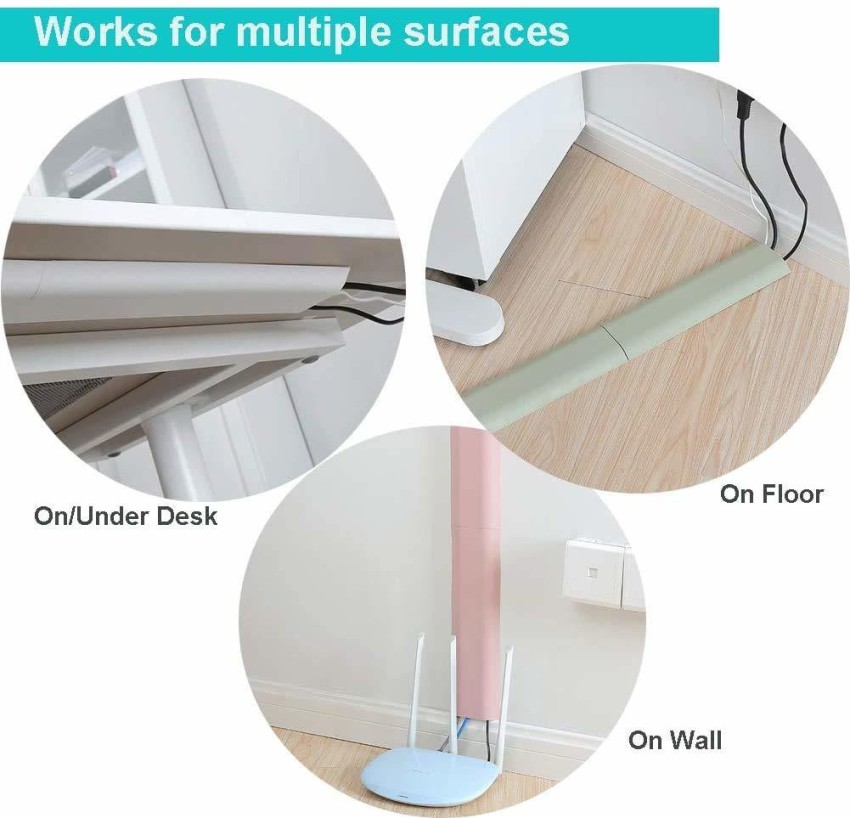 HOUSE OF QUIRK Wall Cable Management Covers-White Cable Protector Price in  India - Buy HOUSE OF QUIRK Wall Cable Management Covers-White Cable  Protector online at