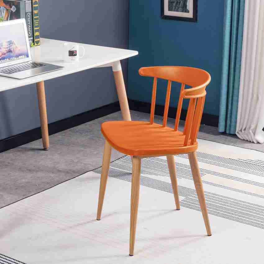 Orange plastic dining discount chairs