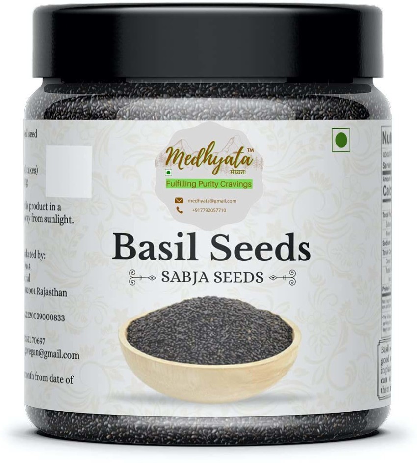 Medhyata Basil Seeds Sabja Jar 250g Basil Seeds Price in India