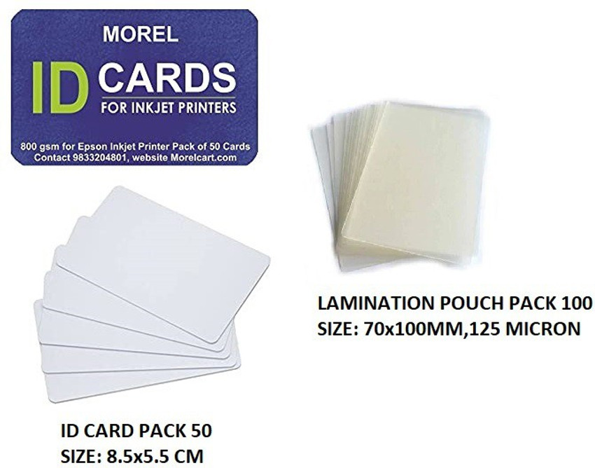 MOREL ID CARDS & LAMINATING POUCH FOR INKJET PRINTERS EPSON L800