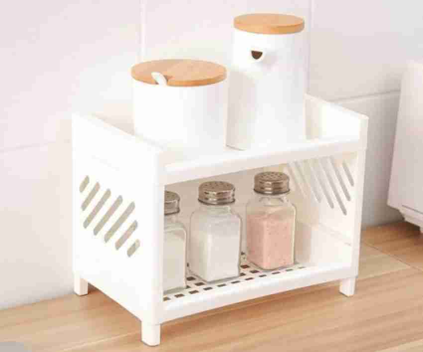 Multifunctional Plastic Double Layer Kitchen Storage Rack