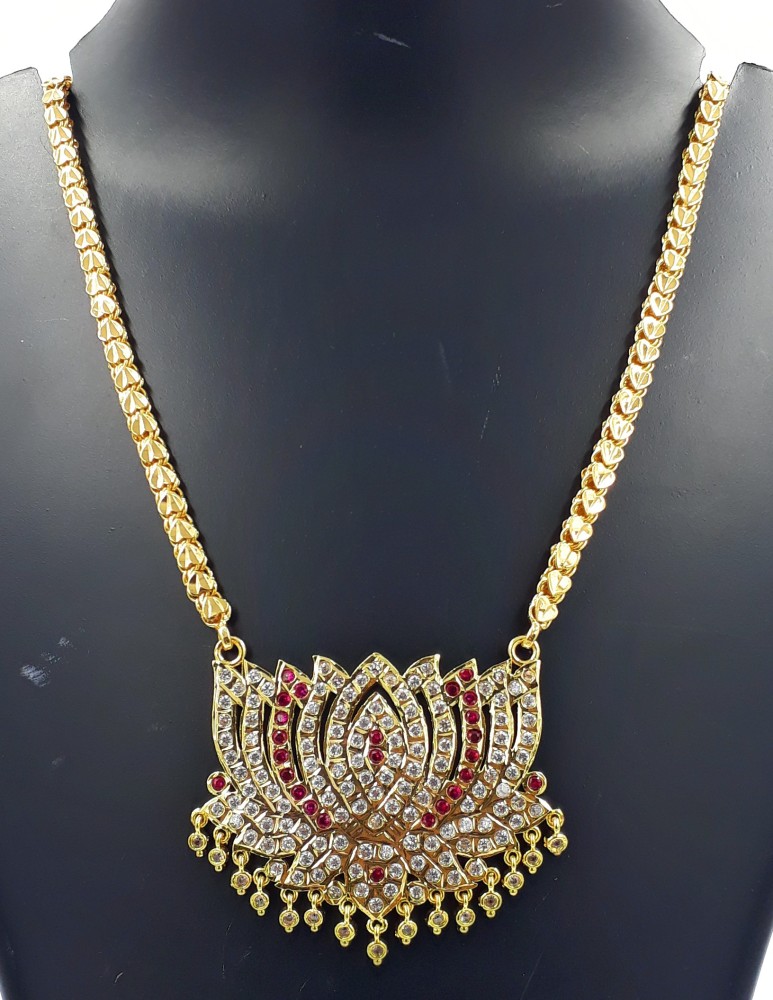 Anujeet Fashion Hub Gold Plated Fashion Jewellery Traditional Covering Long  Chain with Multicolor AD stone Goddess Lakshmi Dollar Crystal Gold-plated  Plated Copper Chain Price in India - Buy Anujeet Fashion Hub Gold