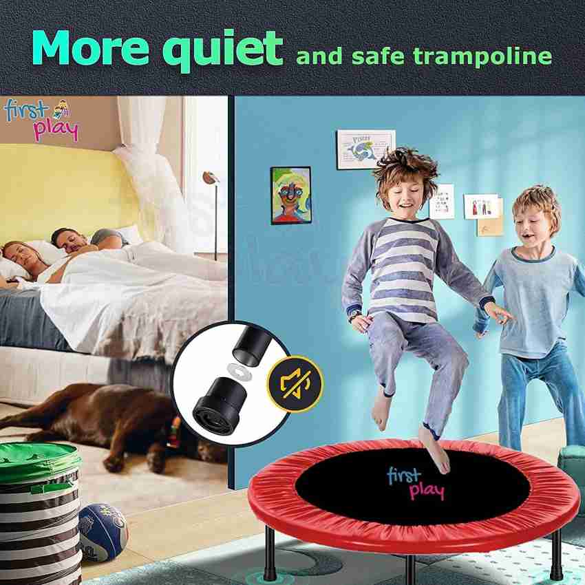 First Play Coated Trampoline with Handle Indoor Fitness Trampoline for Kids, Adults Support - Coated Trampoline with Handle Indoor Fitness Trampoline  for Kids,Adults Support . shop for First Play products in India.
