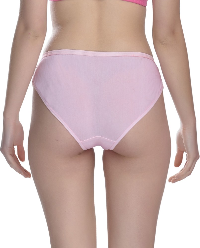 Madam Women Bikini Pink Panty - Buy Madam Women Bikini Pink Panty Online at  Best Prices in India