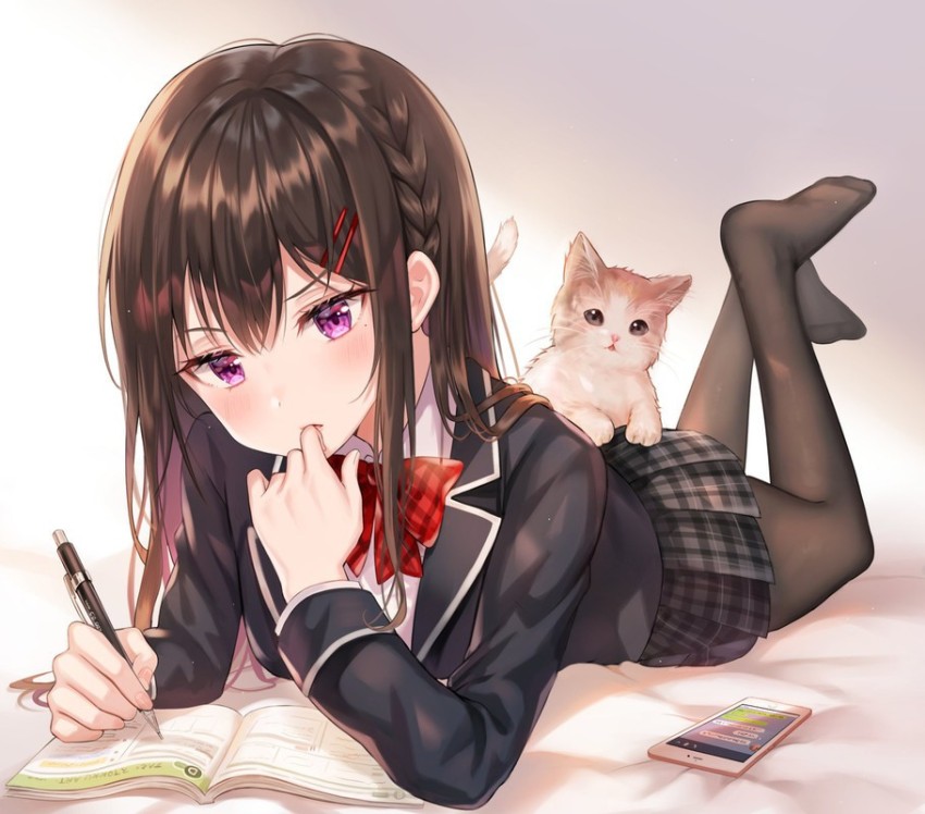 Cute anime cat girl Wallpapers Download  MobCup