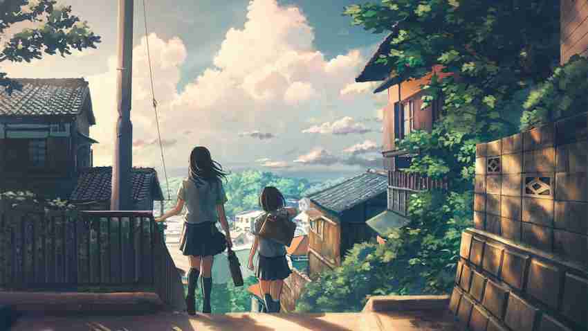 Anime Girls Beautiful Scene Anime Hd Matte Finish Poster Paper