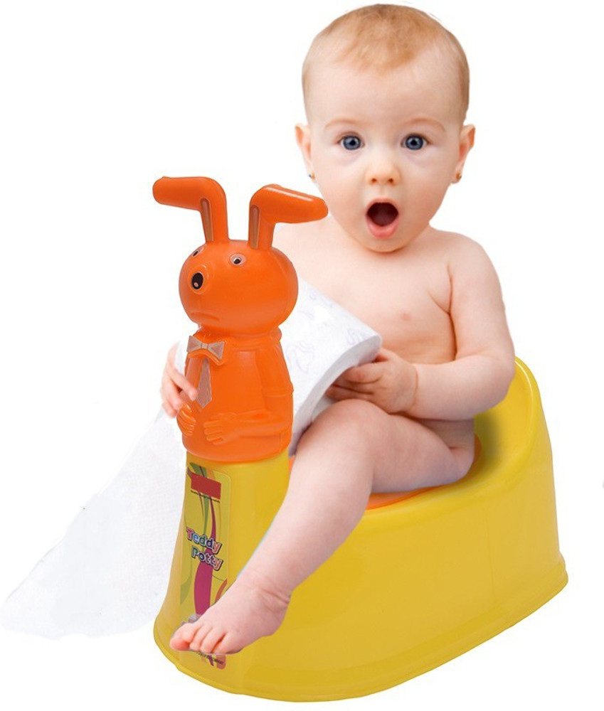 Nabhya Small Size Teddy Face Style Toilet Trainer Baby Potty Seat With Closing LID For 6 12 Month Kids Potty Seat Plastic Potty Seat available at reasonable price Buy Baby