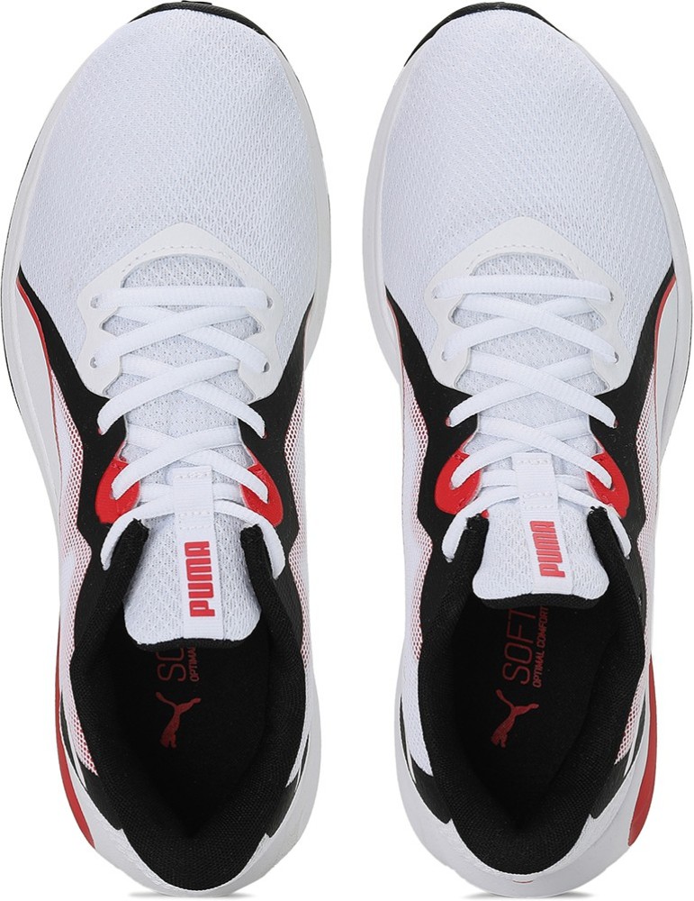 Puma white and sale red sports shoes