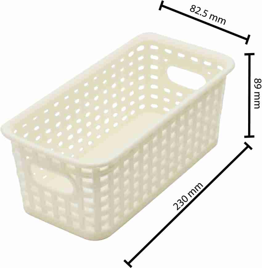 Jaycee Plastic Multipurpose Premium Sturdy Small Storage Basket