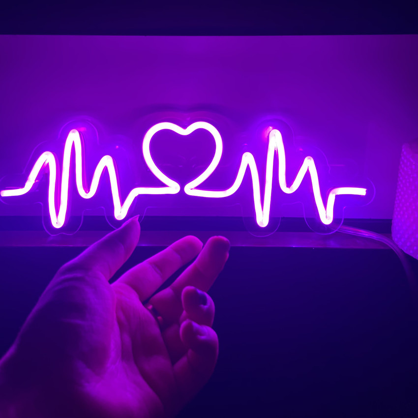 Ahuja International Heartbeat Led Neon Sign Perfect Gift Home