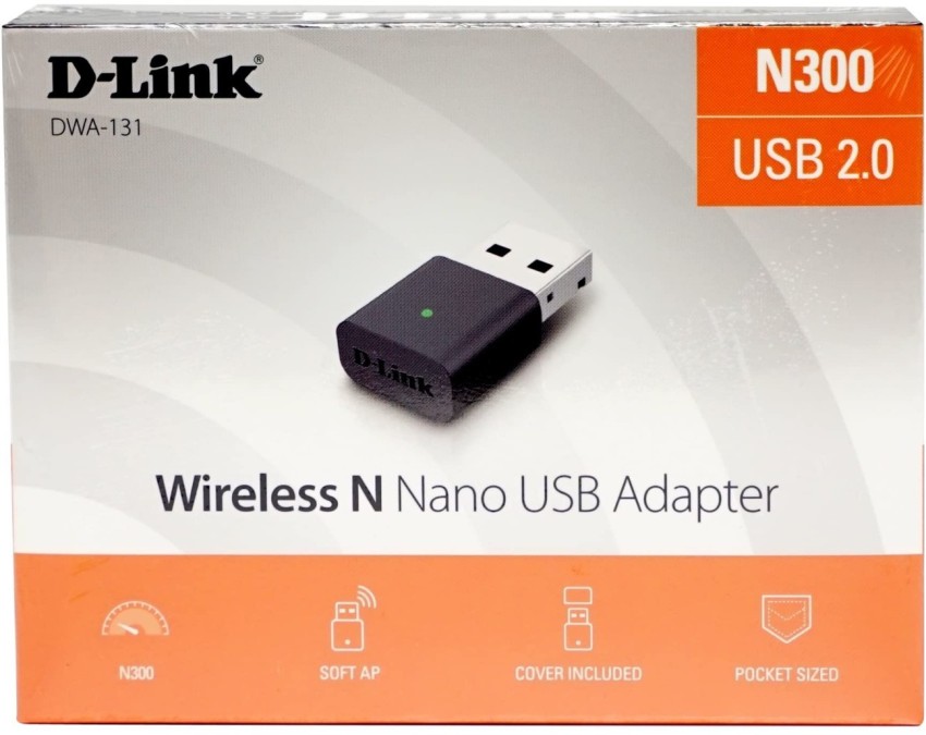 Beskrivelse Abe spisekammer Dlink DWA-131 N300 USB 2.0 Wireless N Nano USB Adapter USB Adapter - Dlink  : Flipkart.com