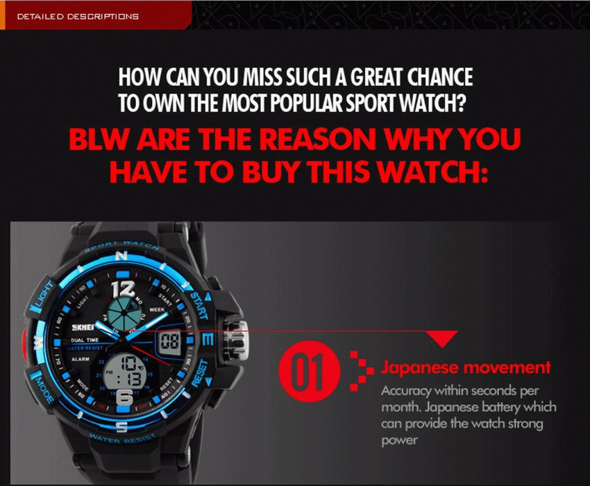 SKMEI 1148 Analog Digital Watch For Men Buy SKMEI 1148 Analog Digital Watch For Men 1148 Blue Color Luxury Dual Time Alarm Multi functional Chronograph LED Display Waterproof Day Date Sports
