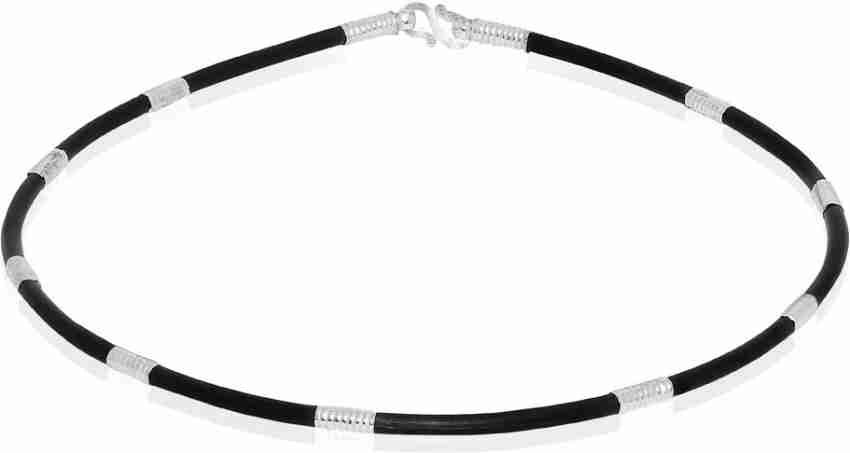 The Star Silver Black Thread Anklets — KO Jewellery