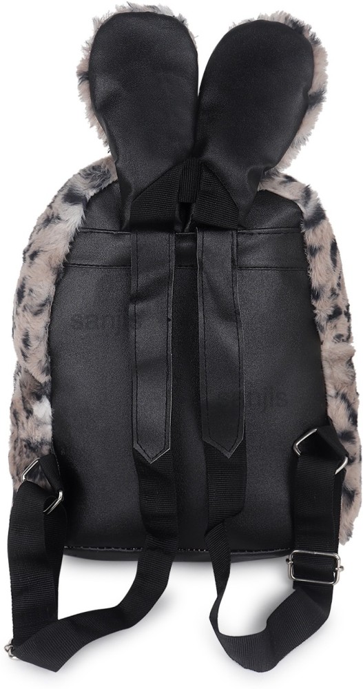 Black 2024 furry backpack