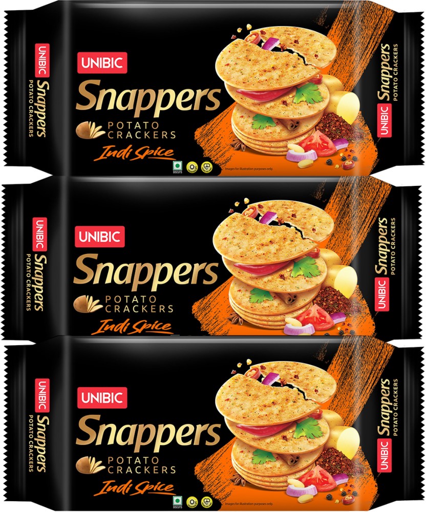 UNIBIC Snappers Potato Crackers - Indi Spicy Biscuit Price in