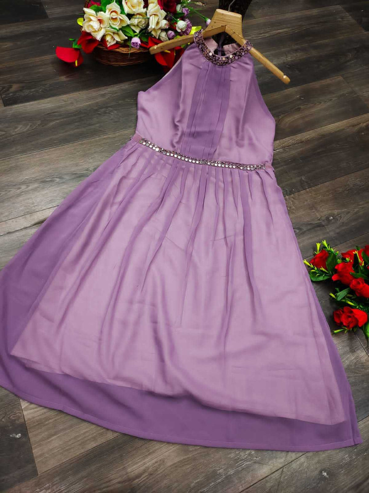 Light purple colour dress 2025