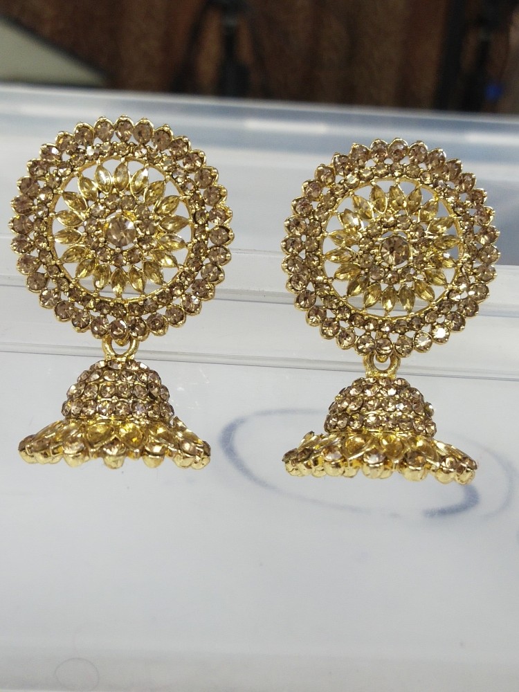 Gold hot sale jhumka style