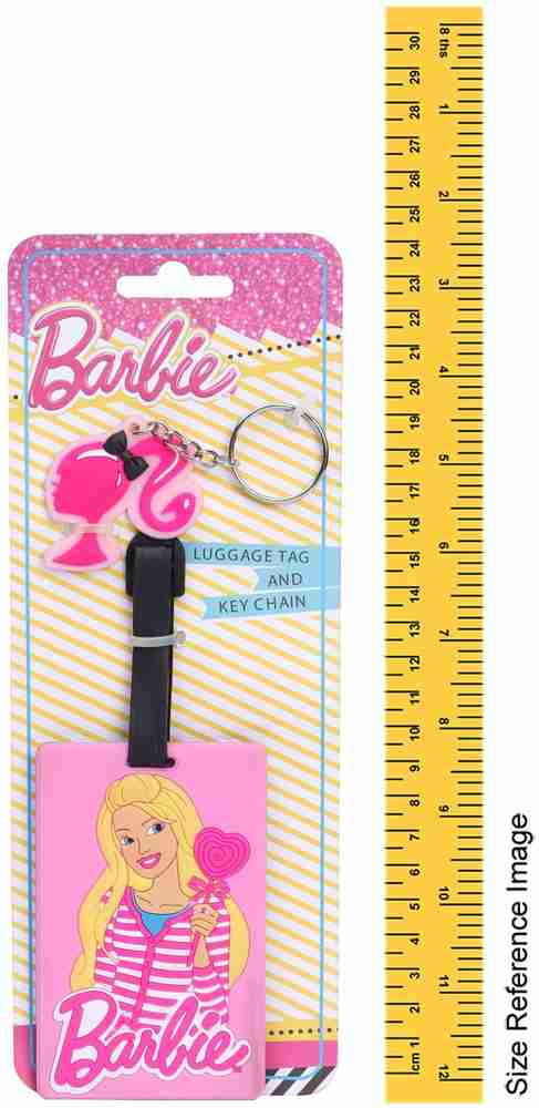 Barbie luggage tag top