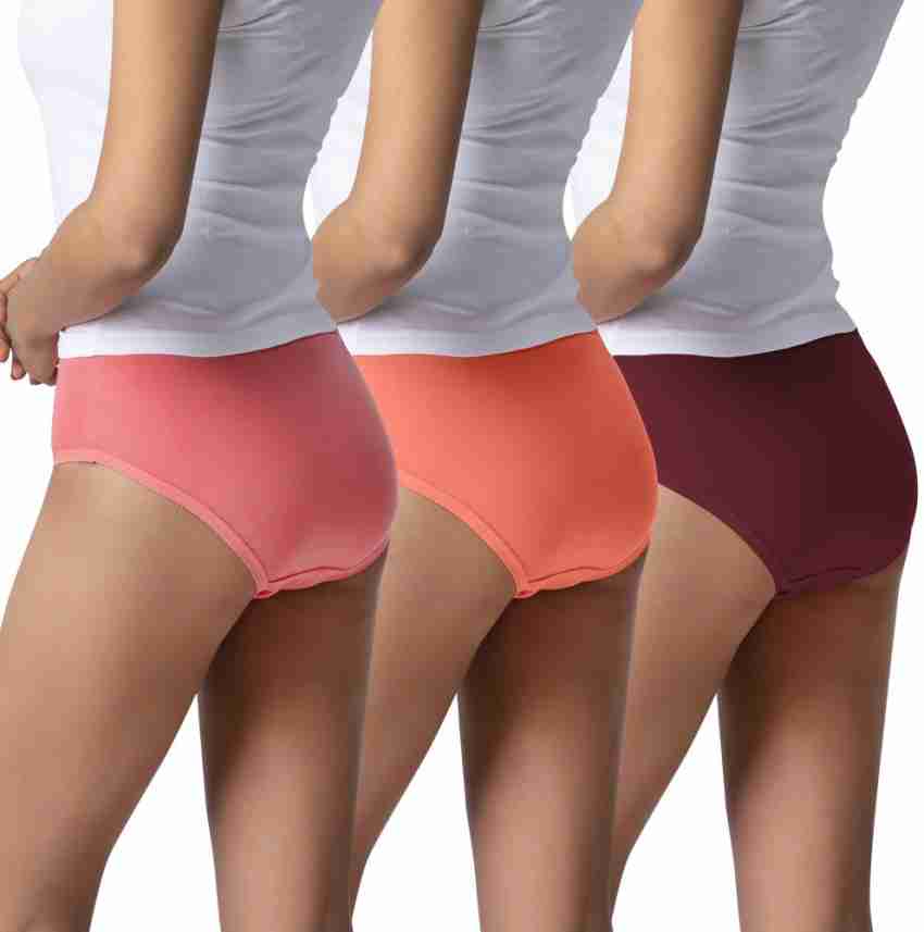 Alba Nixa - Cotton Outer Elastic Panties for Women Combo-3